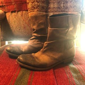 Liberty Black leather booties